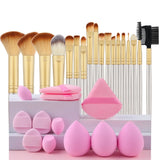 18PCS Women's Makeup Brushes Set - Eye Shadow Foundation Blush Cosmetic Brushes Soft Make up Tools with Storage Bag