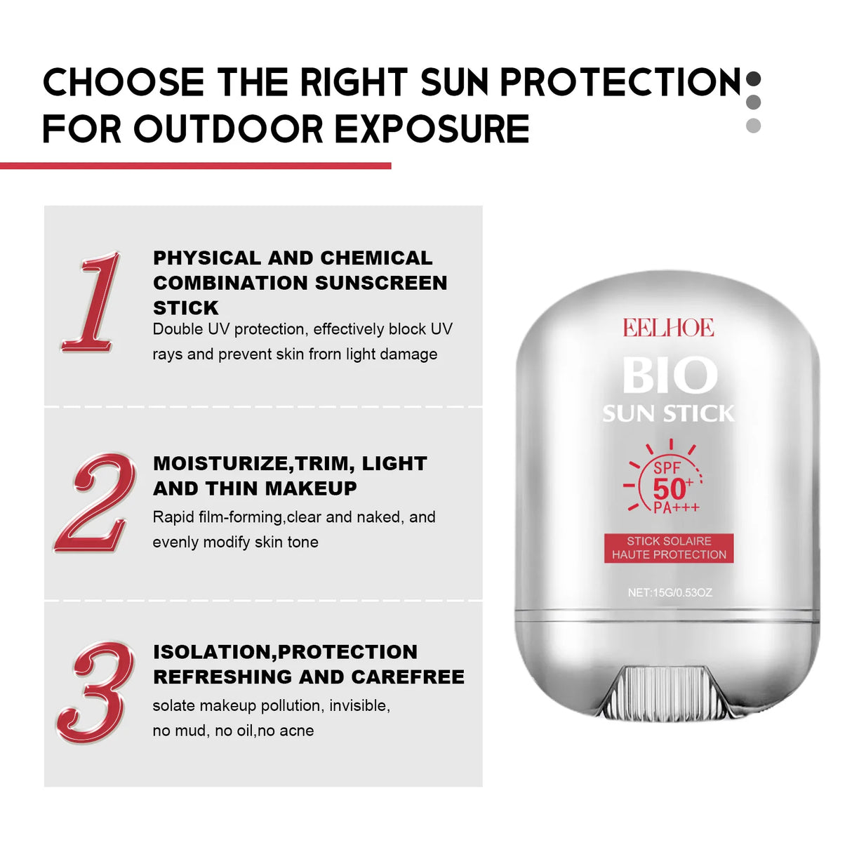 Sunscreen stick Body Face Spf 90+ UV Protective Cream Sunburn Repair Cream Sun Block Isolation Cream Moisturizing Skin Care