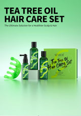 Tea Tree Essence Shampoo Hair Conditioner Set Deep Cleaning Moisturizing Scalp Strengthening Nourish Shiny Anti Hair Loss Care