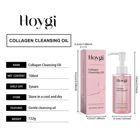 Collagen Makeup Remover Oil Jojoba Oil Makeup Remover Deep Cleansing Pore Dirt Gentle Daily Emulsifying Facial Cleanser Cosmetic