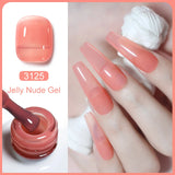 Clou Beaute Translucent Jelly Nude Pink Nail Gel Polish 15ml Vernis Semi Permanent Gel Colorful Varnish Nail Art Manicure Gel