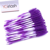 YGirlash 50Pcs Lash Swans Crystal Eyelash Applicator Disposable Diamond Handle Nylon Mascara Wands Brush Cosmetic Tools