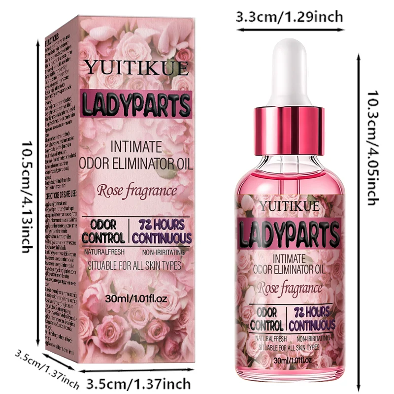 YUITIKUE Rose Scent Women Intimate Care Oil Mild Non Irritating Long Lasting Fragrance Private Body Refreshing Essence 30ml