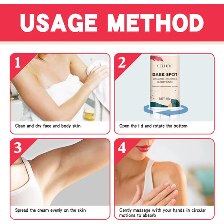 Lightening Body Cream Remove Dark Spots Melanin Bleaching Elbow Armpit Leg Knee Hips Thigh Moisturizing Whitening Underarm Stick