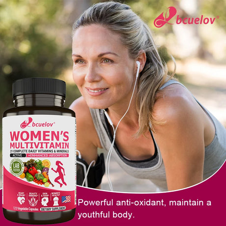 Women's Multivitamin Capsules - Supports Immune Function, Energy and Metabolism, Brain Function and Mood, 120 Capsules