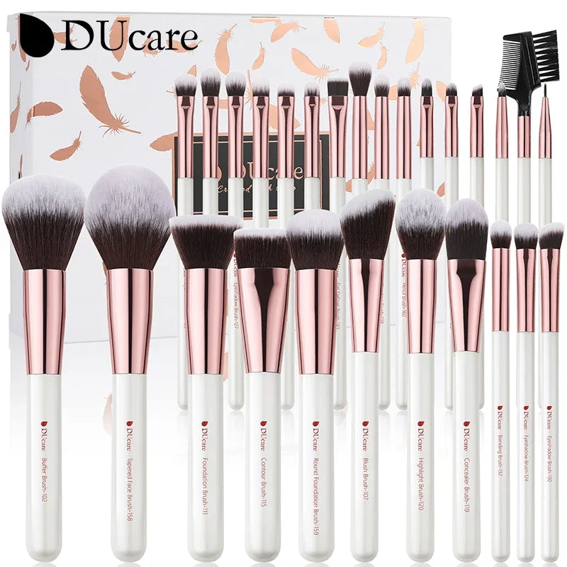 DUcare Black Makeup Brush Professional Makeup Eyeshadow Foundation Powder Soft Synthetic Hair Makeup Brushes Brochas Maquillaje