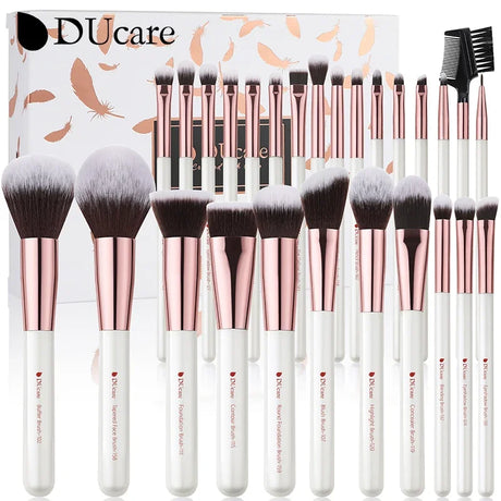 DUcare Black Makeup Brush Professional Makeup Eyeshadow Foundation Powder Soft Synthetic Hair Makeup Brushes Brochas Maquillaje