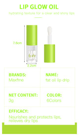 Water gloss mirror oily lip gloss lipstick with long-lasting color retention and non stick cup nude color lip essential oil