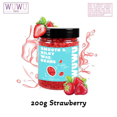 WUWUVISTA Wax Beads 200g(7.05oz) Bottle Hair Removal Hard Wax Beans Hot Waxing Beeswax for Wax Heater Painless for All Hair&Skin