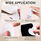 LINMANDA 200Pcs Lint Free Nail Cleaning Wipes Nail Cleaning Pads Gel Nail Cleaning Wipes Suitable for Home or Nail Salon Use