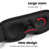 3D Contour Sleep Eye Mask Suitable for Side Sleepers -100% Blackout Soft and Stress Free - Suitable for Travel Napping Yoga