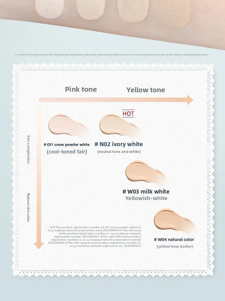Flower Knows Makeup Base Garden Air Cushion Foundation CC Cream Skin Friendly Concealer Makeup Moisturizing Natural Coverage