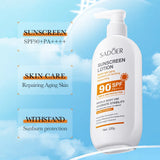 Super 220ml Aloe+Vitamin E Body And Face Sunscreen Lotion SPF 90 PA++++Whole Body Use Protect + Hydrate Moisturizing