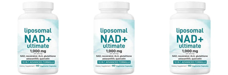 NAD+ Supplement with Glutathione Resveratrol Astaxanthin 10-in-1 Formula 60 Capsules for Men and Women Daily Wellness