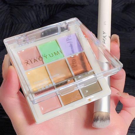 Multi-Color Concealer & Color Correcting Palette, Correcting Green/Purple Shades for Face Makeup, Blemish & Dark Circle Coverage