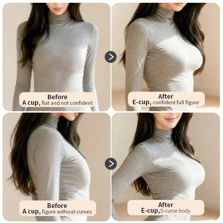 LERVANLA Silicone Breasts Pads Forms Pads Chest Women's Fake Boobs Enhancement Magnify Underwear 2-in-1Breast Becomes Big