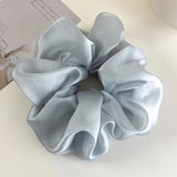 Retro French Large Hair Scrunchies Solid Color Headbands Spring/Summer Sweet Head Rope Female Tie Hair Rubber Bands for Womens