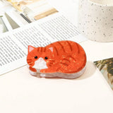 1/6pcsCute and Sweet Cartoon Orange Cat Puppet Kitten Hair Clip High Grade Acrylic Hair Claw Back of Head Coiled Hair Shark Clip