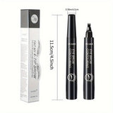 Four-Pronged Eyebrow Pencil, Four-End, Long-Lasting, Non-Smudged, Water-Resistant, Anti-Smudged Eyebrow Pencil