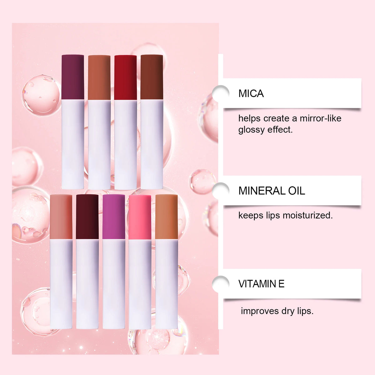 Lips Staining Mirror Lip Oil Gloss Long-Lasting Moisturizing Waterproof Non-stick Cup Makeup Lip Cosmetics Sexy Lips Plumper