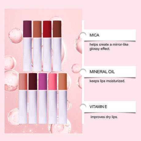 Lips Staining Mirror Lip Oil Gloss Long-Lasting Moisturizing Waterproof Non-stick Cup Makeup Lip Cosmetics Sexy Lips Plumper