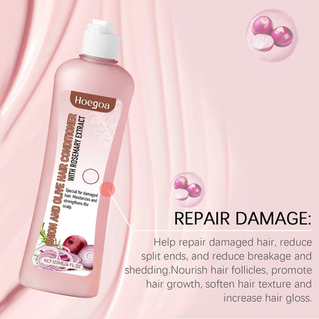 Onion Hair Care Set Rosemary Onion Shampoo Conditioner Set Strengthening Hair Improve Rough Frizz Smooth Shiny Deep Moisturizing Scalp Care Set