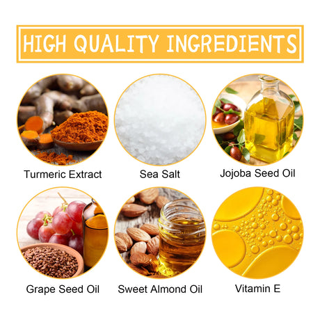 Turmeric Body Scrub - Cleanses Skin's Dead Cells, Leaving Skin Smooth And Soft. Skin Cleansing And Exfoliating Scrub.