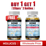 Bone Strength Supplement Capsules with Calcium Magnesium Vitamin D3 K2 Zinc & B12, Bone & Muscle Support - High Absorption
