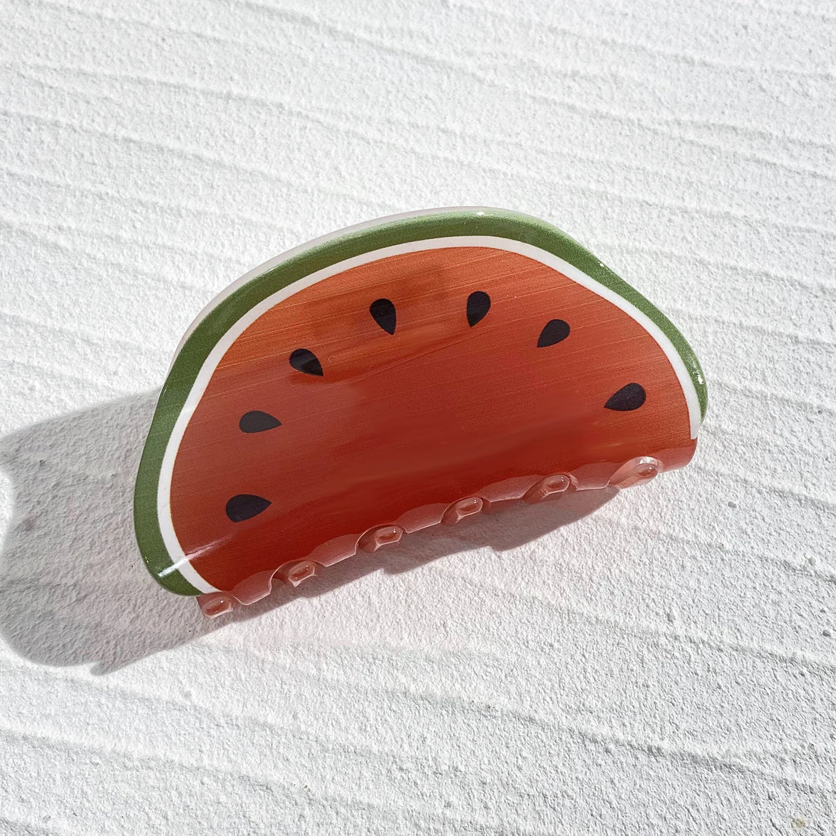 Cute Acrylic Watermelon Kiwifruit Lemon Fruits Large Size Hair Clip Claw For Women New Transparent Geometric Hair Accessories