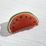 Cute Acrylic Watermelon Kiwifruit Lemon Fruits Large Size Hair Clip Claw For Women New Transparent Geometric Hair Accessories
