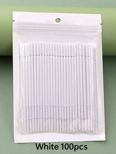 50/100pcs Nano Cleaning Swabs, Ultra Fine Makeup Remover Sticks For Eye Makeup, Contouring, Eyeliner, Lips And Skin Cleansing
