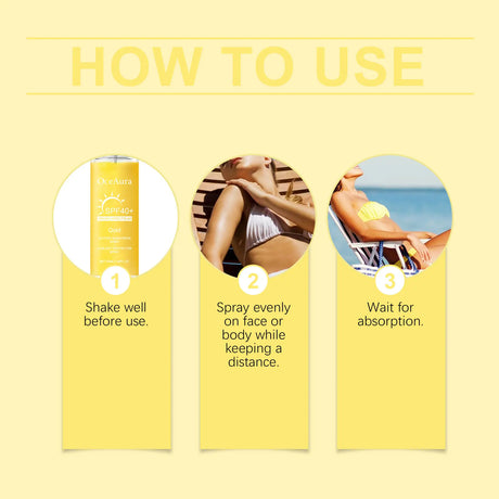 Sunscreen Spray Facial Moisturizing Rapid Absorption Refreshing Not Sticky Isolate Uv Brightening Body Shiny Sunblock Spray Skin