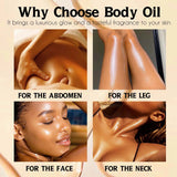 AILKE Whitening Body Oil, Moisturizing, Nourishing, Glowing, Brighten, Smooth Skin, Reduce Dark Spots, For All Skin Types, 300ml