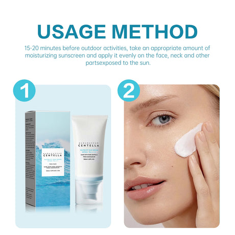 Facial Sunscreen 50+Solar Sunscreen Moisturizing and Moisturizing to Resist UV Radiation and Delay Photoaging