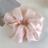 Retro French Large Hair Scrunchies Solid Color Headbands Spring/Summer Sweet Head Rope Female Tie Hair Rubber Bands for Womens