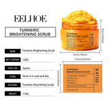 EELHOE Turmeric Scrub Lighten Skin Brightening Products Full Body Cleaning Dead Skin Remover Smooth Sea Salt Exfoliating Scrub