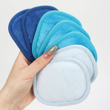 810 Makeup Remover Wipes Gradient 7Pcs, Machine Washable, Reusable Makeup Remover Tools for All Skin Types