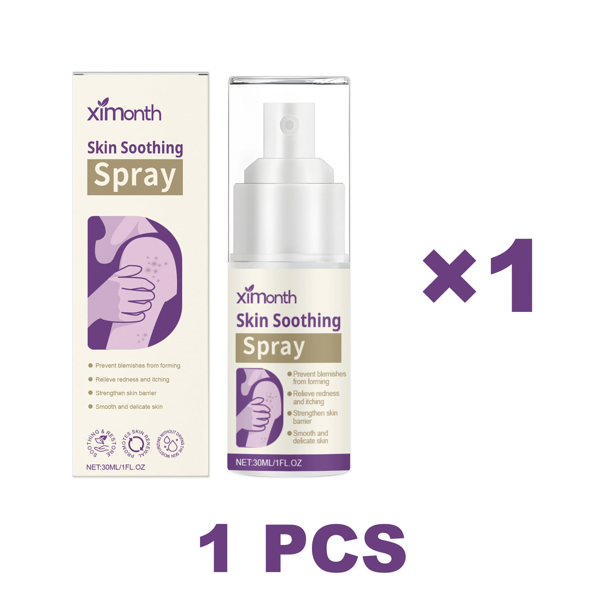 Ximonth Skin Soothing Spray Relieves Redness Itching Nourishes Moisturizes Soothes Skin Non Irritating Gentle Repair Skin Care
