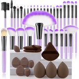 32Pc Makeup Brush Set Cosmetic Tools for Powder Eye Shadow Foundation Blush Blending Beauty Makeup Brush Kit for Makeup Starters
