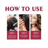 Fast-acting Hair Dye Shampoo Deep Wine Red 3 In 1 Natural Herbal Plant Extract Instant Coloring Shampoo For Gray White Hair Coverage Nourish Scalp
