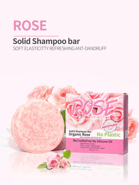 Pink rose shampoo soap, essential oil, handmade soap, nourishing, oil controlling, stain removing, floral fragrance overflowing