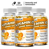Vitamin C Capsules, Antioxidant, Support Immune System, Cellular Energy Production, Skin Brightening & Collagen Synthesis