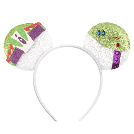 Newest Festival Party Cosplay Mouse Ears Headband 3.3" Ears Glitter Hairband Without Bow For Boys DIY Cartoon Hair Accessories