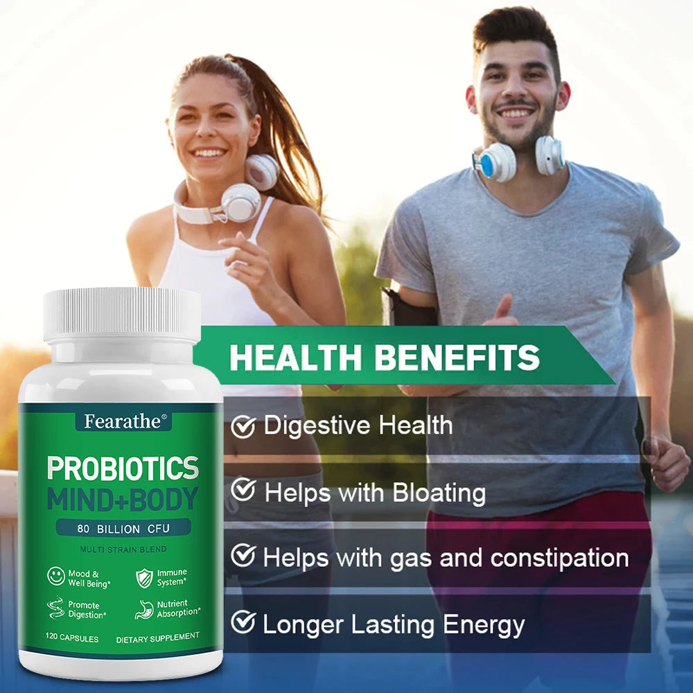 Prebiotics Probiotics & Digestive Enzymes Capsules, Support Gut Care Gastrointestinal Health, Gentle Digestion & Immune Wellness
