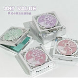 Eyeshadow Palette Blush Highlight Makeup Pearly Highgloss Shimmer Pink Brown Earth Color Fine Sequins Eye Shadow