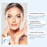 Collagen Facial Cleanser Mousse Deep Cleansing Skincare Controls Oil Moisturizing Firming Face Wash Foam Cleanser Skin Care