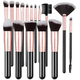 16PCS Professional Makeup Brush Set Premium Synthetic Eyeshadow Contouring Foundation Highlight Setting Powder Eyeliner Blending