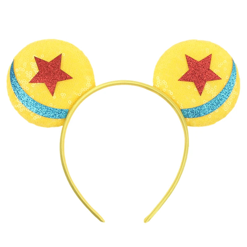 Newest Festival Party Cosplay Mouse Ears Headband 3.3" Ears Glitter Hairband Without Bow For Boys DIY Cartoon Hair Accessories