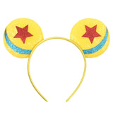 Newest Festival Party Cosplay Mouse Ears Headband 3.3" Ears Glitter Hairband Without Bow For Boys DIY Cartoon Hair Accessories