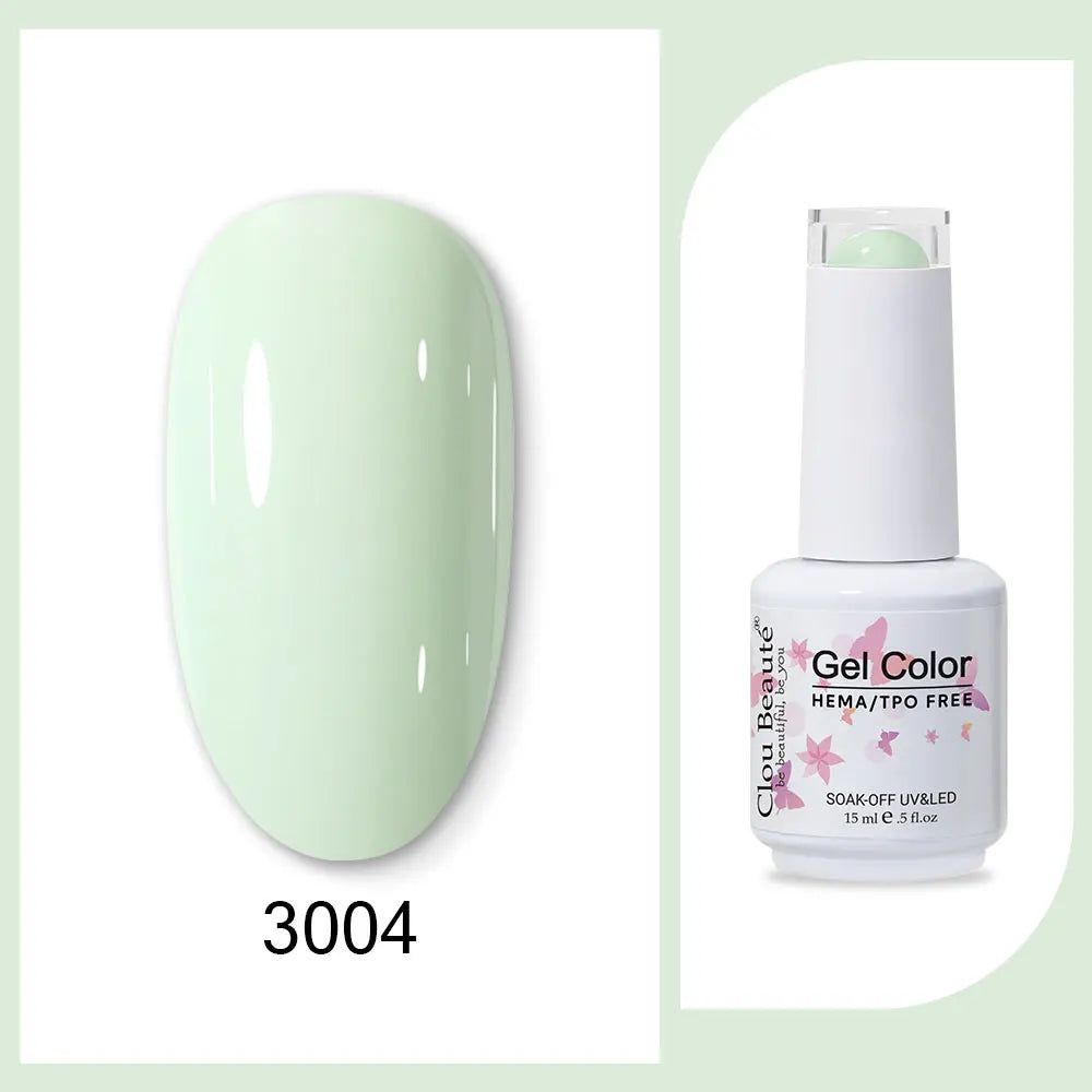Clou Beaute Gel Color Hema TPO Free 15ml Gel Nail Varnish Soak Off UV Gel Polish Nail Art Manicure Lacquer Nail Art Jelly Gel